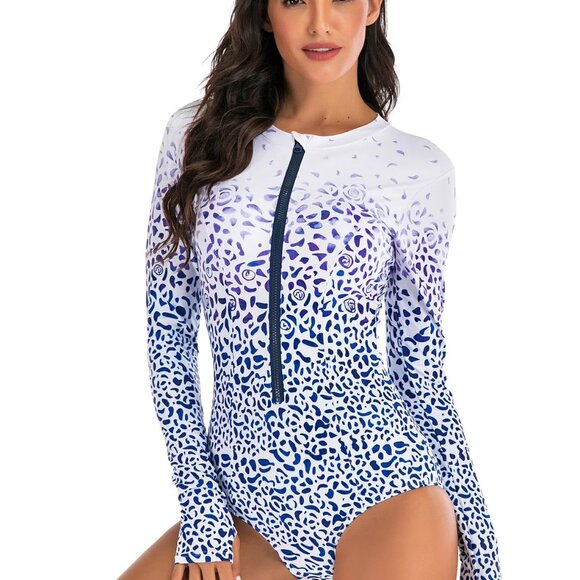 Rashguard Swimwear One Piece Swimsuit Surfing Swimwear  Beach Wear  M - Picture 1 of 10
